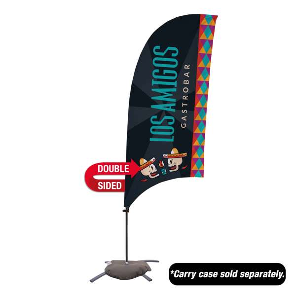 7.5' Value Razor Sail Sign Kit (Double-Sided with Cross Base)
