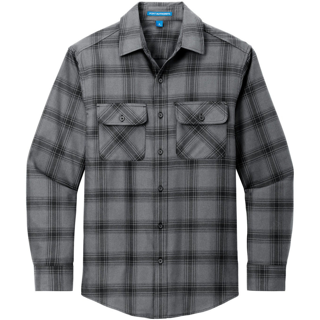 Grey/ Black Open Plaid