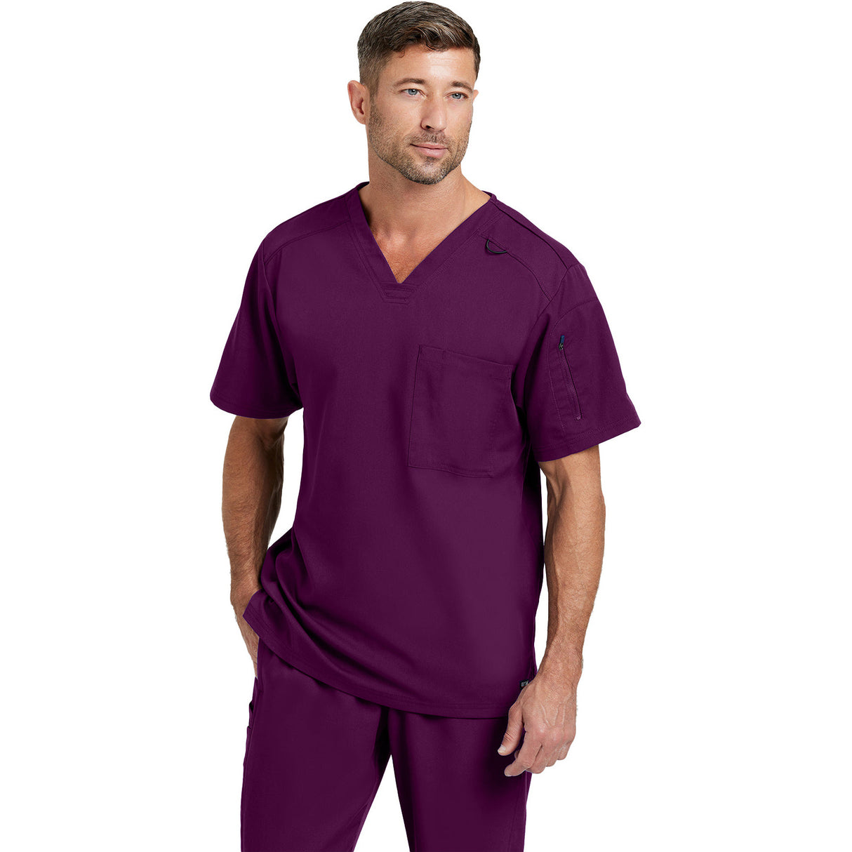 Grey's Anatomy Men's Two-Pocket V-Neck Murphy Scrub Top