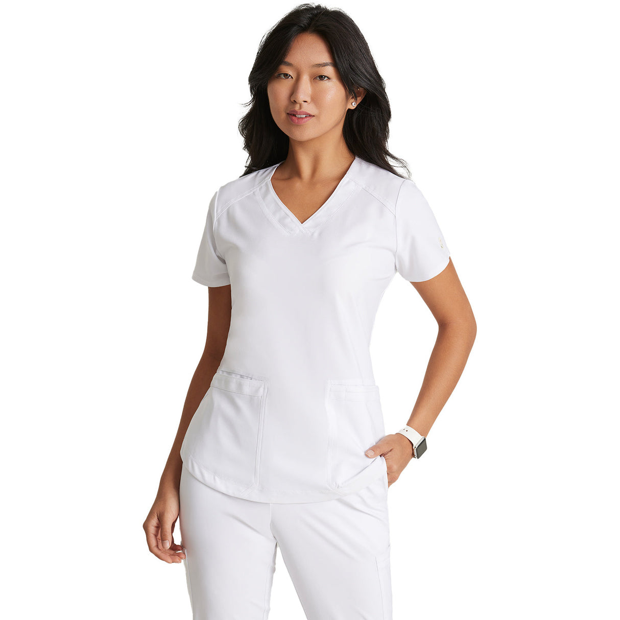 Grey's Anatomy Women's Two-Pocket V-Neck Rhythm Scrub Top