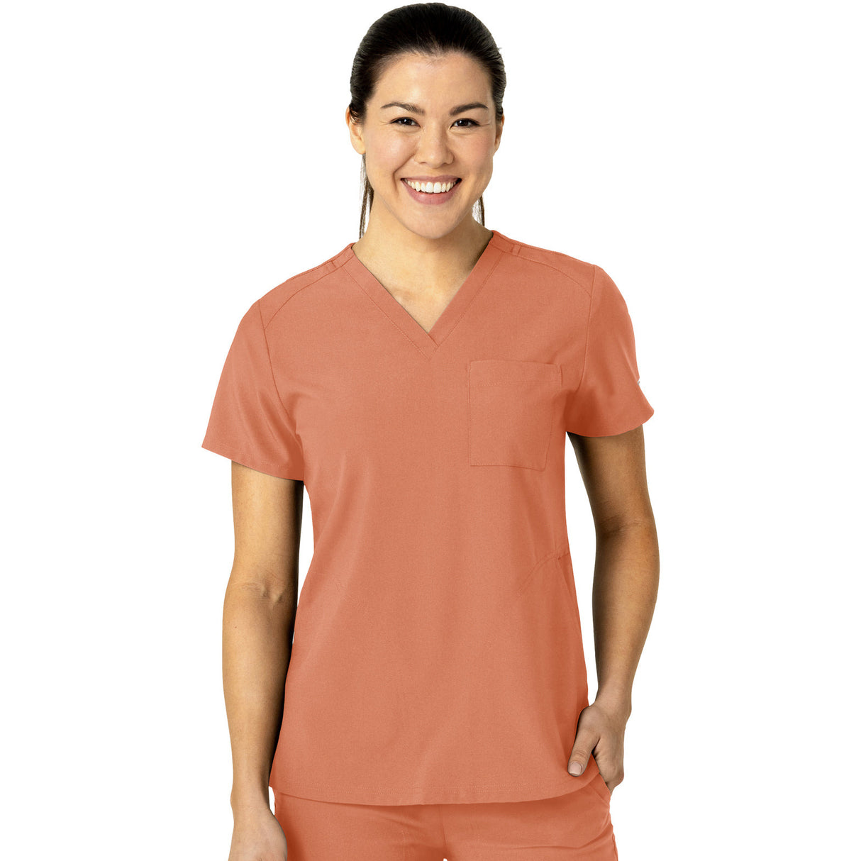 Wink Women's Three-Pocket Flex-N-Reach V-Neck Top