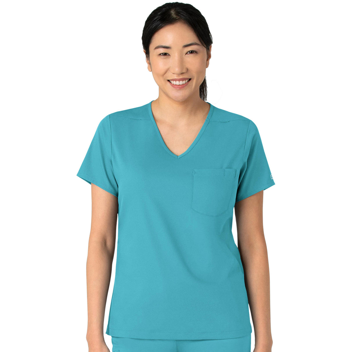 Wink Women's Two-Pocket Tuck-In V-Neck Top