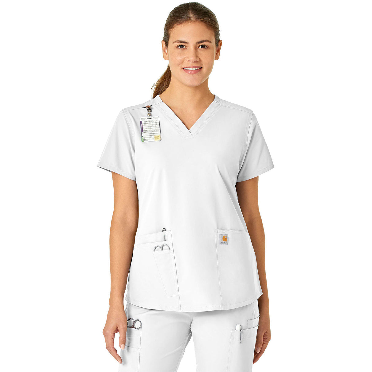 Carhartt Scrubs Women's Five-Pocket Modern Fit V-Neck Top