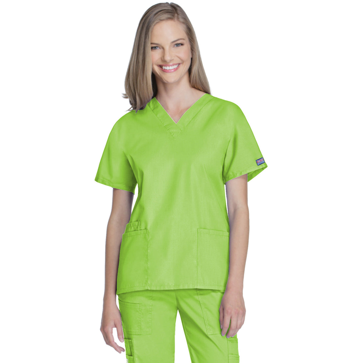 Cherokee Women's 2-Pocket V-Neck Top