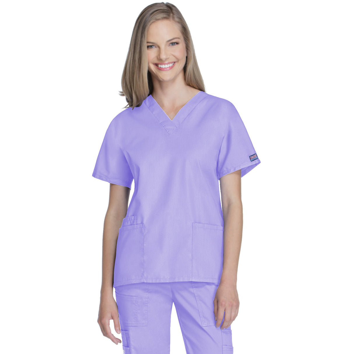 Cherokee Women's 2-Pocket V-Neck Top