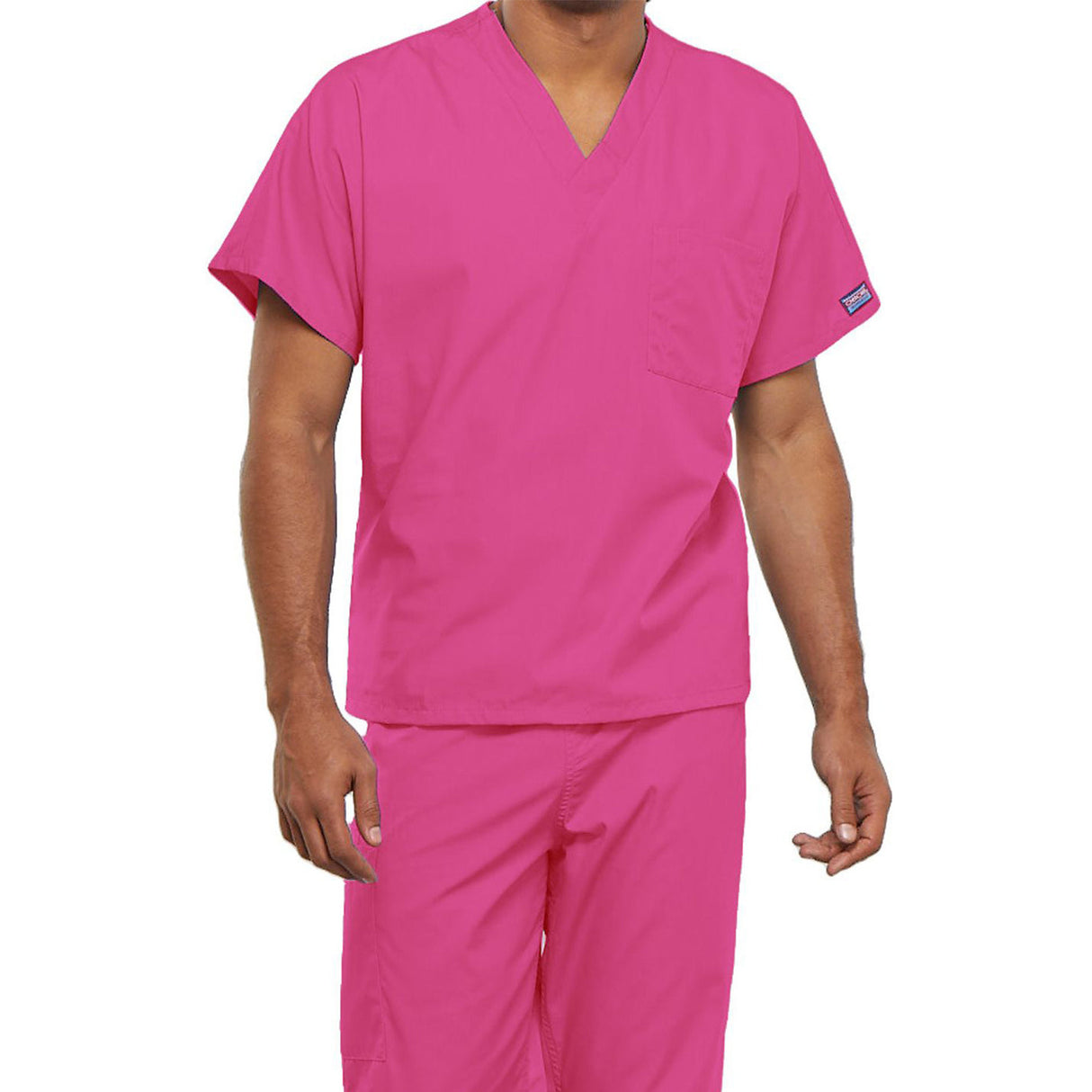 Cherokee Unisex 1-Pocket V-Neck Top