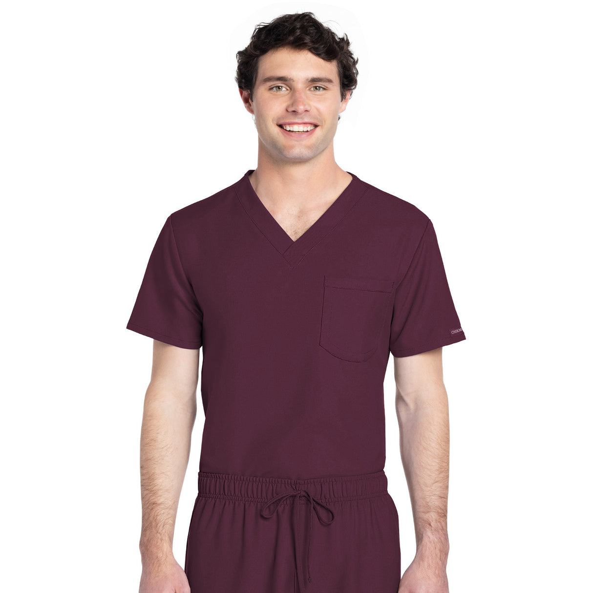 Cherokee Unisex 1-Pocket V-Neck Top