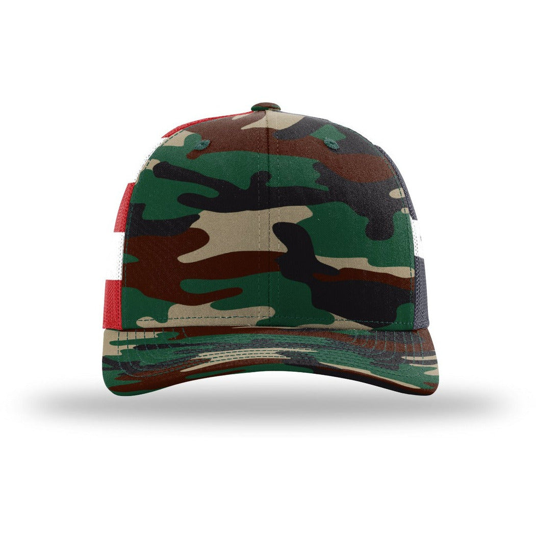 Green Camo/ Stars Stripes
