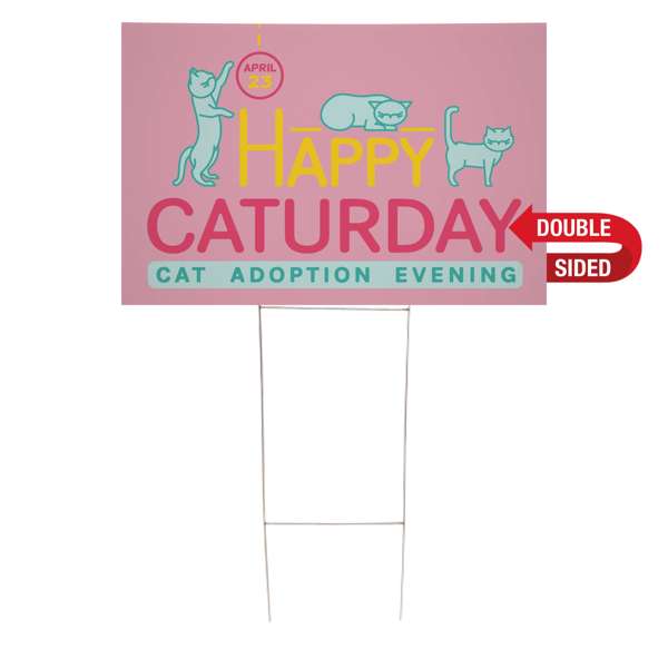 24" x 18" Corrugated Plastic Sign Kit (Double-Sided)
