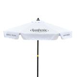 Steel Market Umbrella w Valance 6 imprints