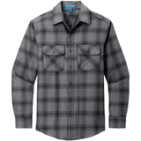 Grey/ Black Open Plaid