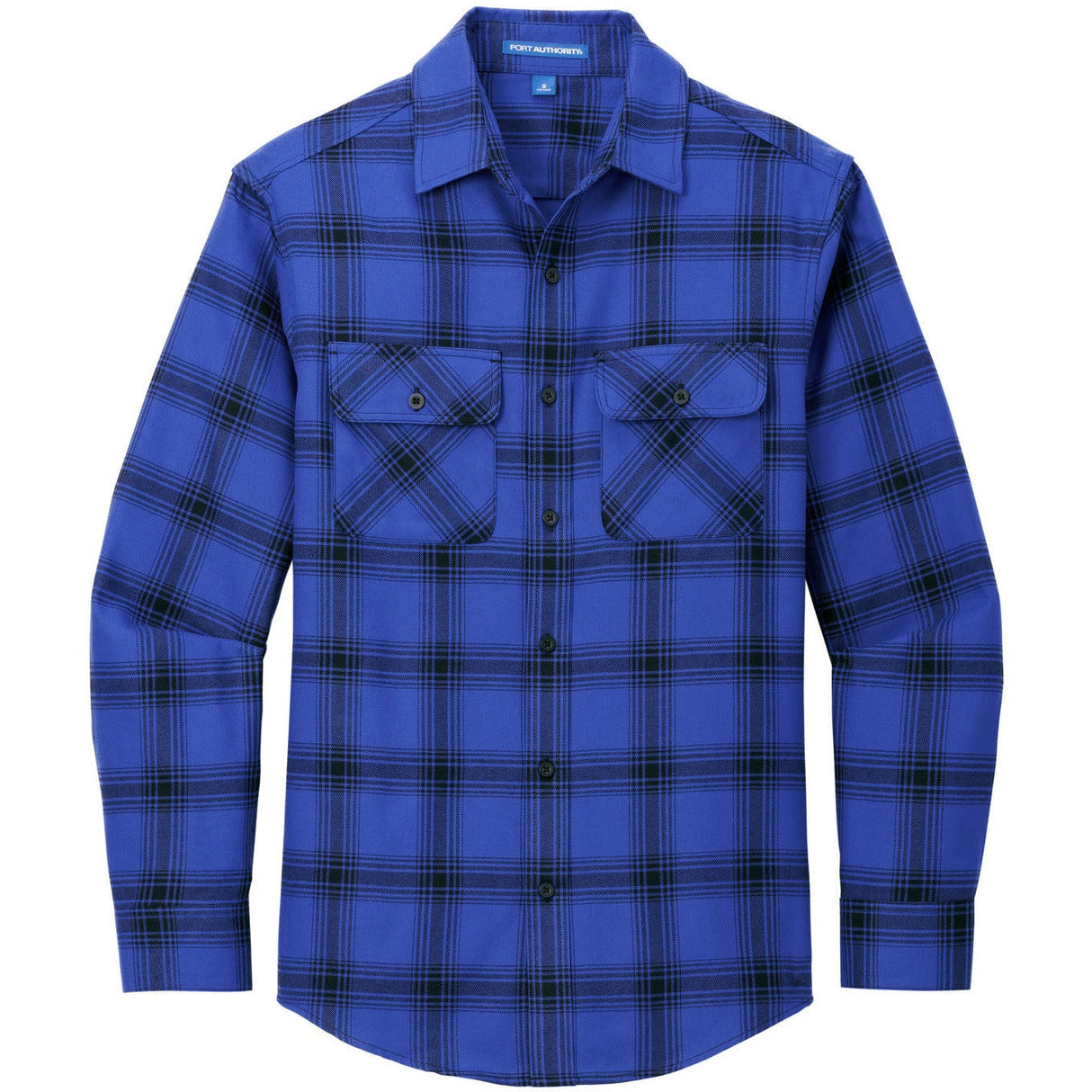 Royal/ Black Open Plaid