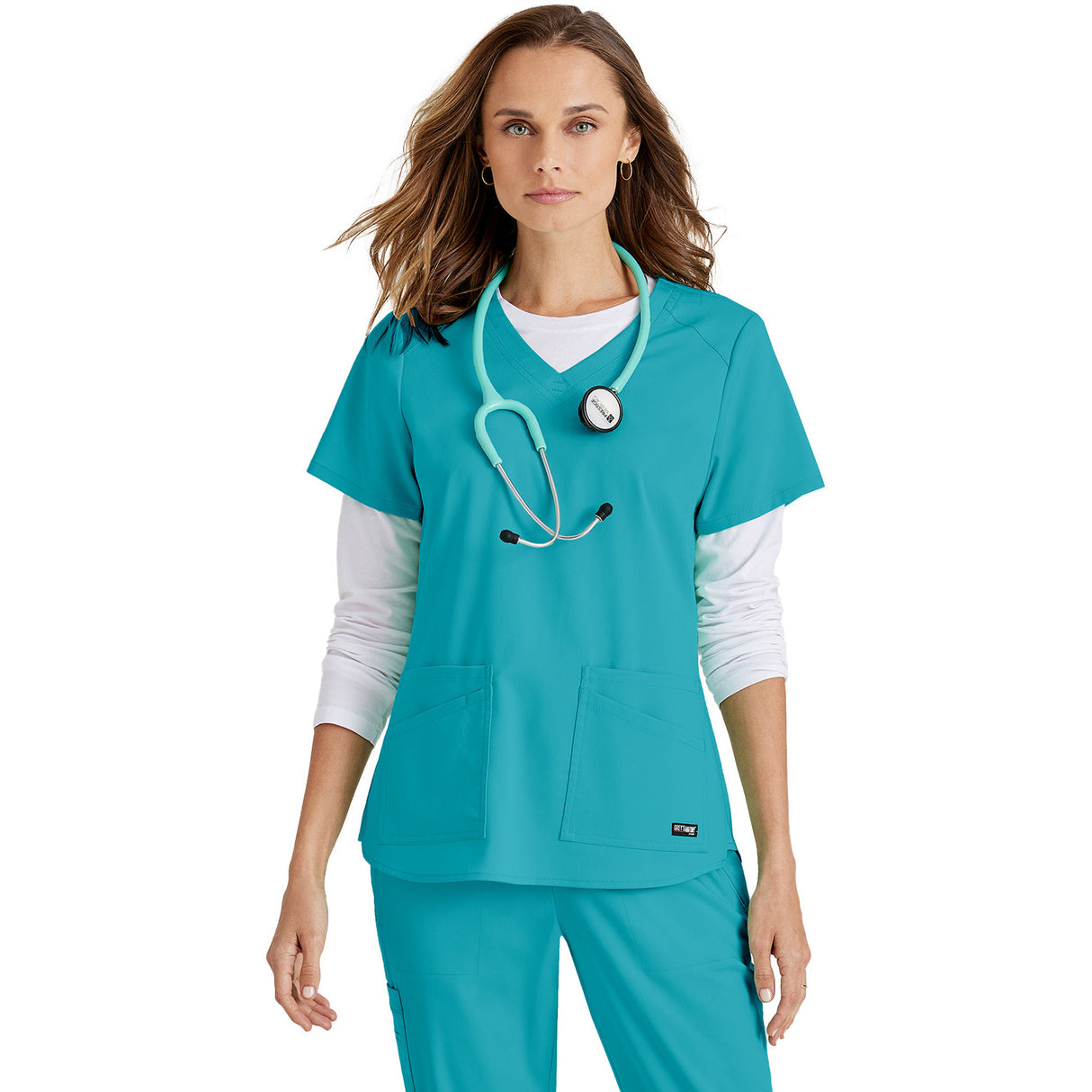 Grey's Anatomy Women's Four-Pocket V-Neck Emma Scrub Top
