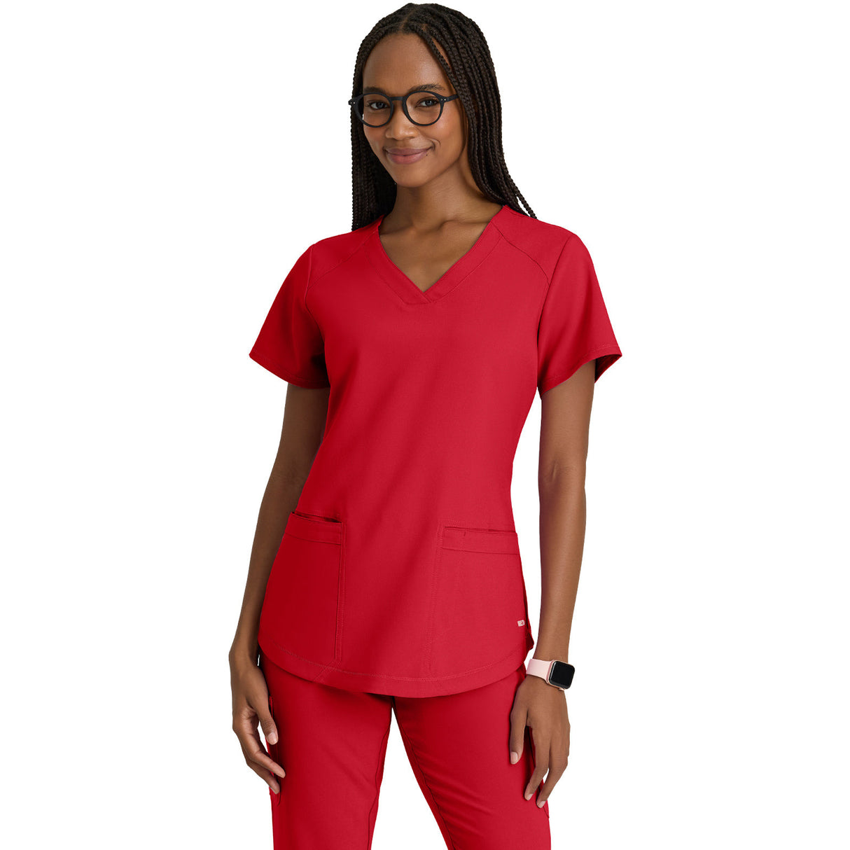 Grey's Anatomy Women's Two-Pocket V-Neck Rhythm Scrub Top