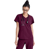 Grey's Anatomy Women's Two-Pocket V-Neck Rhythm Scrub Top