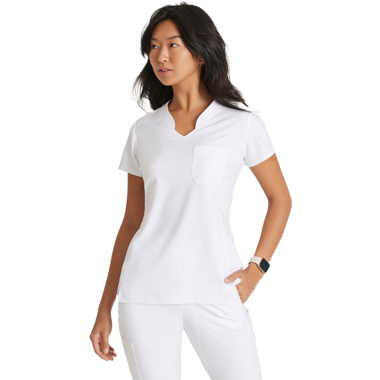 Grey's Anatomy Women's One-Pocket Banded V-Neck Sway Scrub Top