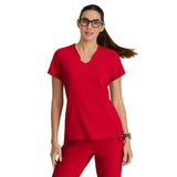 Grey's Anatomy Women's One-Pocket Banded V-Neck Sway Scrub Top