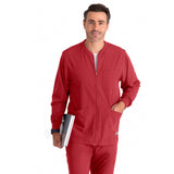 Skechers Men's Three-Pocket Zip-Up Structure Warm-Up Scrub Jacket