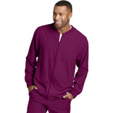 Skechers Men's Three-Pocket Zip-Up Structure Warm-Up Scrub Jacket