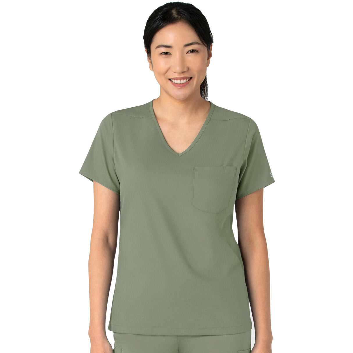 Wink Women's Two-Pocket Tuck-In V-Neck Top