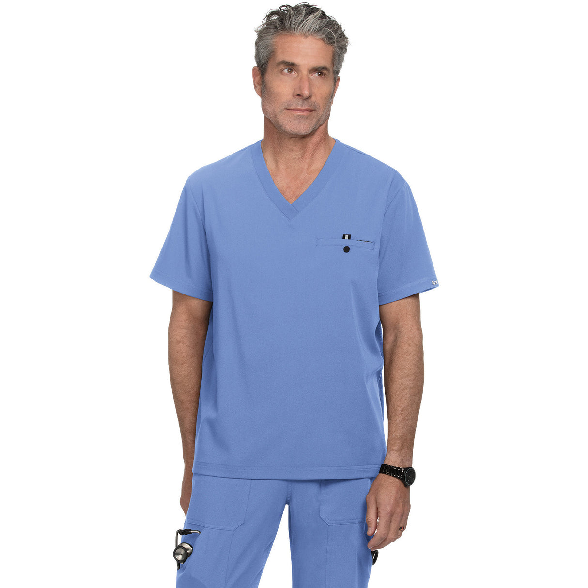 KOI Men's One-Pocket V-Neck Tuck-In On Call Top