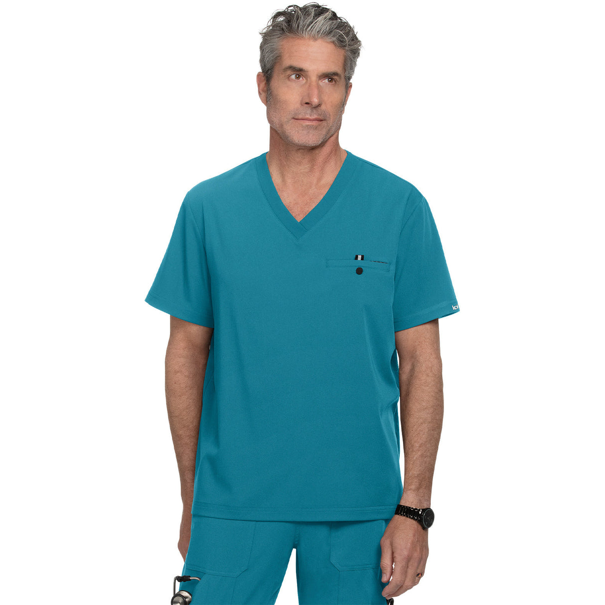 KOI Men's One-Pocket V-Neck Tuck-In On Call Top