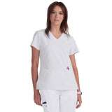 KOI Women's Three-Pocket V-Neck Cardi Top