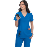 KOI Women's Three-Pocket V-Neck Cardi Top