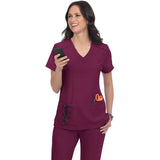 KOI Women's Three-Pocket V-Neck Cardi Top