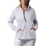 Landau Women's Three-Pocket Mock Neck Zip-Front Jacket
