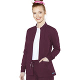 Med Couture Women's 3-Pocket Zip Front Warm-Up Jacket