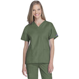 Cherokee Women's 2-Pocket V-Neck Top