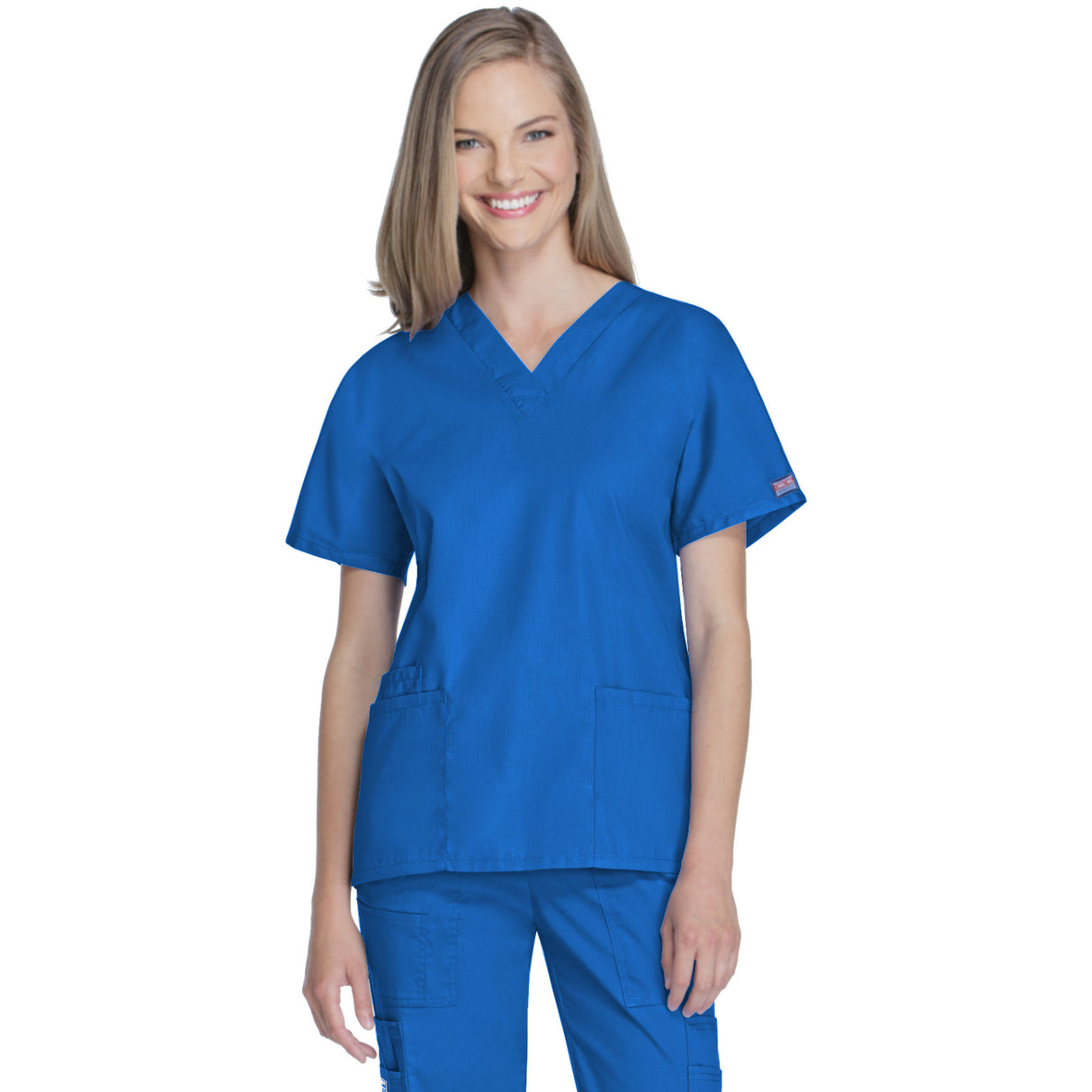 Cherokee Women's 2-Pocket V-Neck Top