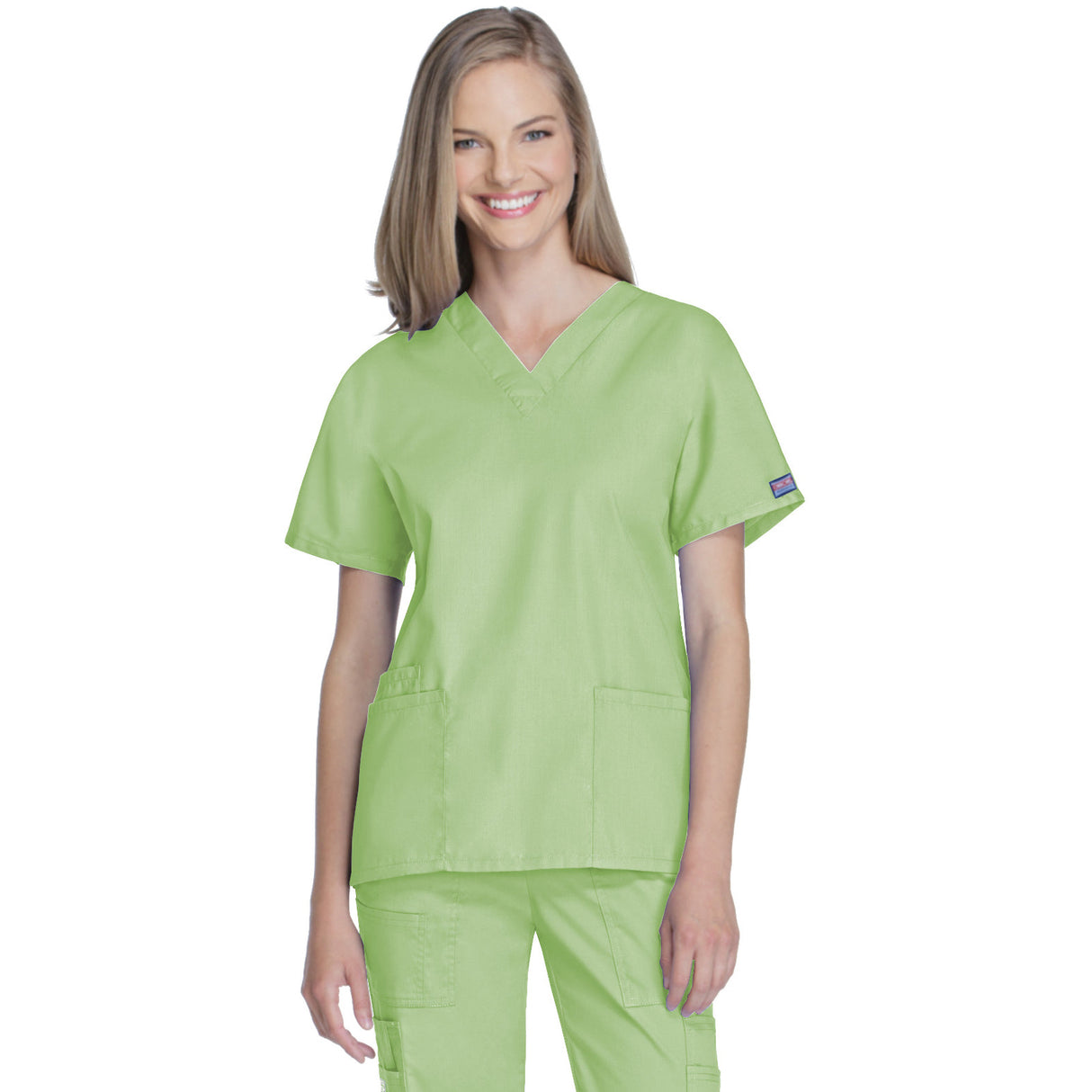 Cherokee Women's 2-Pocket V-Neck Top