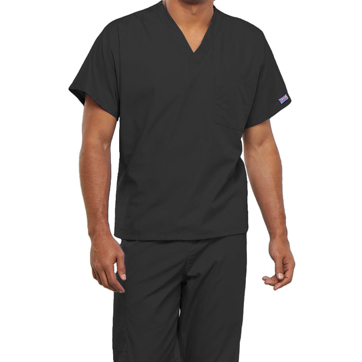 Cherokee Unisex 1-Pocket V-Neck Top