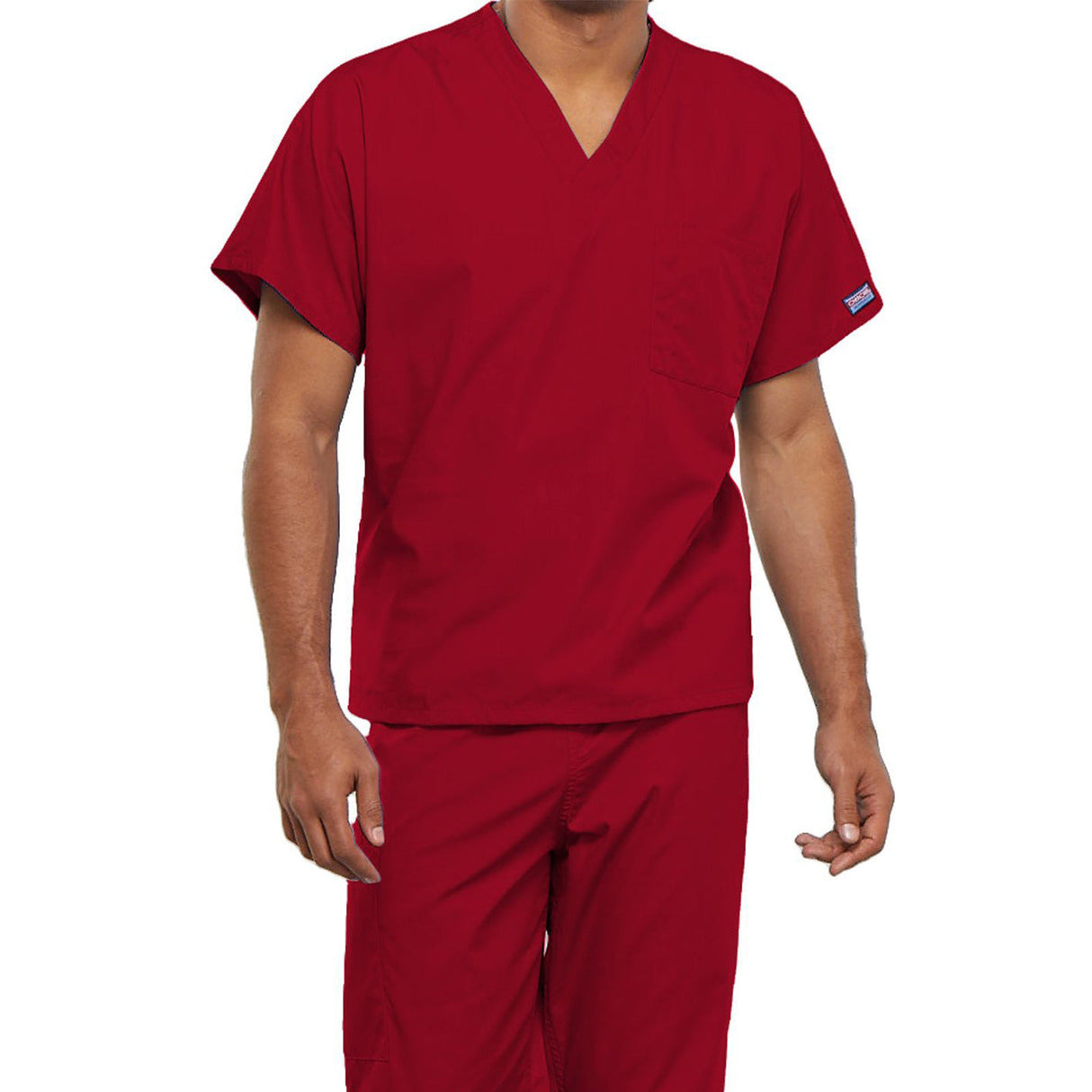 Cherokee Unisex 1-Pocket V-Neck Top