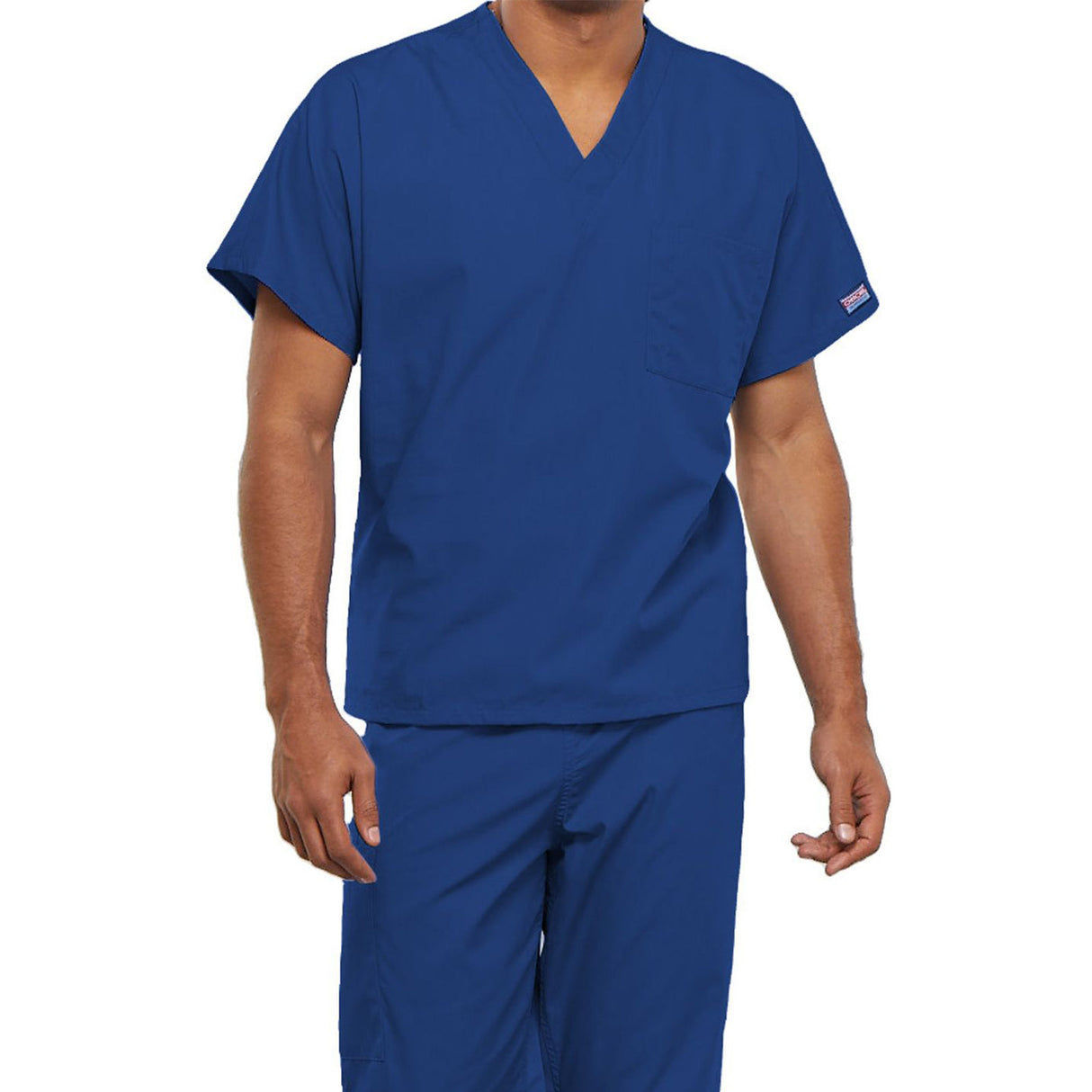 Cherokee Unisex 1-Pocket V-Neck Top