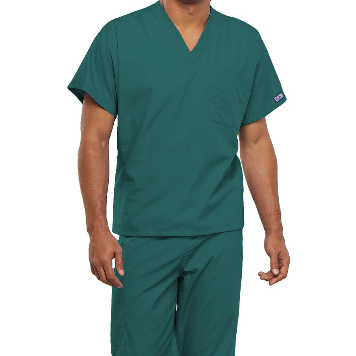 Cherokee Unisex 1-Pocket V-Neck Top