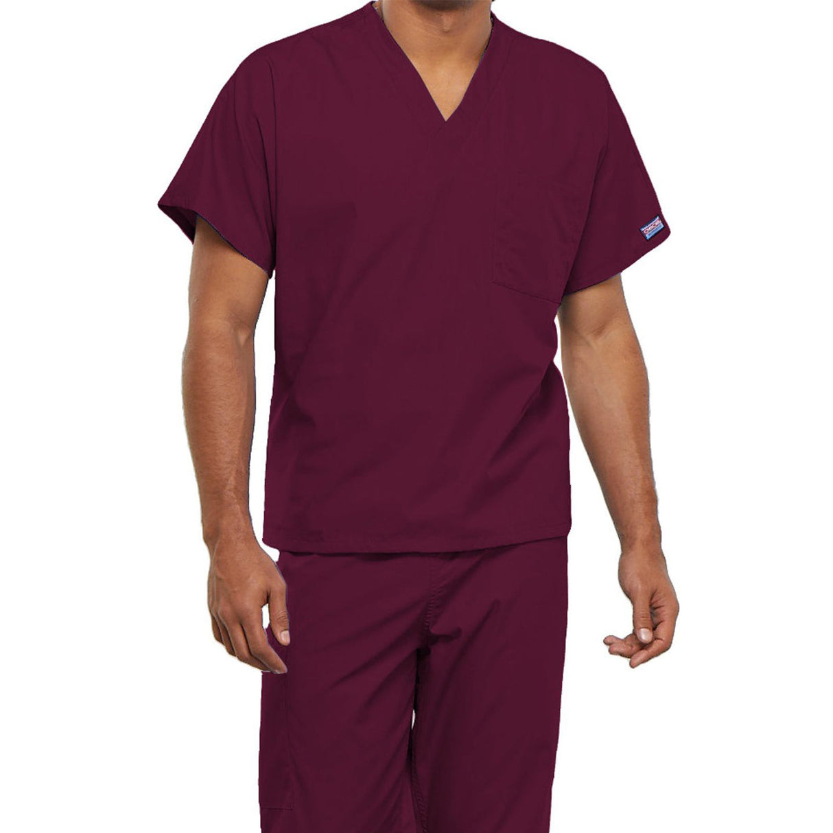 Cherokee Unisex 1-Pocket V-Neck Top