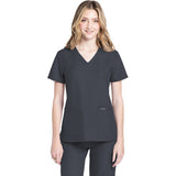 Cherokee Women's 2-Pocket V-Neck Top