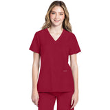 Cherokee Women's 2-Pocket V-Neck Top