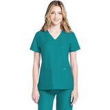 Cherokee Women's 2-Pocket V-Neck Top