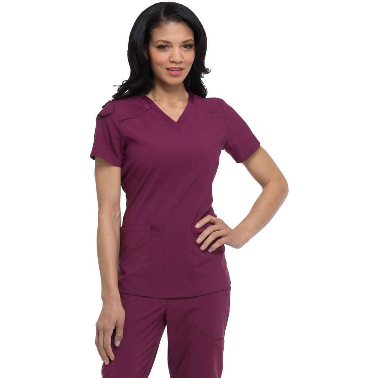 Dickies Medical Women's 2-Pocket Contemporary V-Neck Top