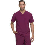 Dickies Medical Men's 2-Pocket Tuckable V-Neck Top
