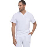 Dickies Medical Men's 2-Pocket Tuckable V-Neck Top