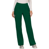 Cherokee Women's 4-Pocket Mid Rise Straight Leg Pull-on Pant