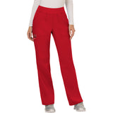 Cherokee Women's 4-Pocket Mid Rise Straight Leg Pull-on Pant