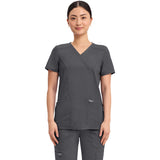 Cherokee Women's 2-Pocket Mock Wrap Top