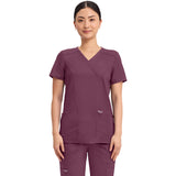 Cherokee Women's 2-Pocket Mock Wrap Top